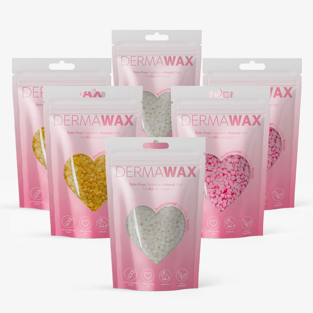 DermaWax Nachfüllset: 6 Wachse – Honey 🍯, Rose 🎀 & White 🤍